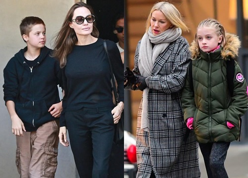 Sự đối nghịch giới tính giữa con gái Angelina Jolie và con trai Naomi Watts