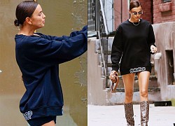 Irina Shayk khoe chân dài trên phố