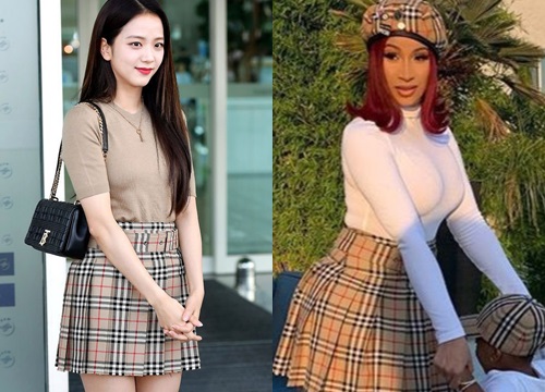 Jisoo mặc váy giống Cardi B