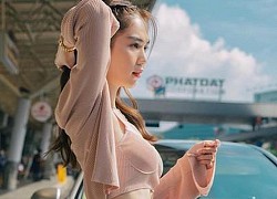 Ngọc Trinh "náo loạn" sân bay với trang phục "khó mặc, khó cởi"