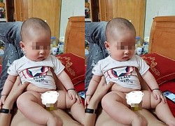 Đang chơi vui vẻ, con trai 'bĩnh' luôn lên bụng, bố chỉ dám nằm im không nhúc nhích để giúp con hoàn thành công việc