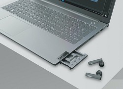 Lenovo tung ra laptop kèm tai nghe không dây trong máy