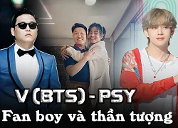 V(BTS)- PSY, Fan boy và thần tượng tạo nên khoảnh khắc lịch sử của kpop