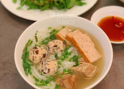 Vợ trổ tài nấu bún mọc sườn đậm đà hấp dẫn, chồng chỉ muốn về nhà thưởng thức