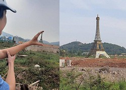 Xuất hiện tháp Eiffel ở Thanh Hóa, chưa xây xong, dân mạng đã háo hức đi chụp ảnh