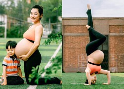 Mỹ nhân phim &#8216;Nữ quyền&#8217; bế bầu tập yoga