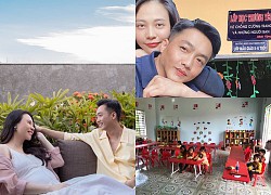 Con gái vừa đầy tháng, Cường Đô la &#8211; Đàm Thu Trang xây lớp học tình thương cho trẻ em nghèo