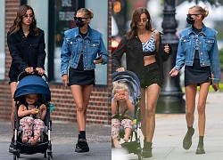 Mỹ nhân Nga Irina Shayk và thiên thần nội y Stella Maxwell khoe chân dài trên phố