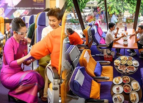 Nhà hàng mô phỏng khoang ngồi trên máy bay: Giải pháp của Thai Airway 'kéo' khách đến nườm nượp