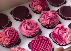 Cô gái trang trí bánh cupcakes "điêu luyện hơn cả máy" khiến dân mạng nhấn like kịch liệt, mua về chắc chỉ ngắm chứ không dám ăn!