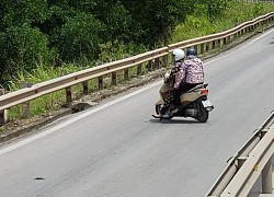 Hãi hùng đi xe máy ngược chiều 'thách thức thần chết', hành động khi gặp ô tô mới giật mình