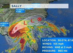 Mỹ: Bão Sally đổ bộ vào đất liền có thể gây lụt lội tại bang Alabama