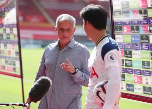 HLV Mourinho chen ngang cuộc phỏng vấn Son Heung-min