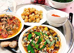 Những mâm cơm của hội sinh viên khéo tay hay làm