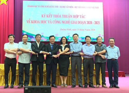 Sở Khoa học và Công nghệ Quảng Ninh, Học viện Nông nghiệp Việt Nam, Đại học Xây dựng ký thỏa thuận hợp tác