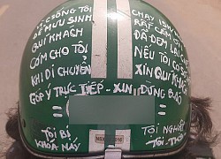 Dòng tâm sự đầu năm trên mũ bảo hiểm của tài xế công nghệ gây xúc động: 'Cảm ơn vì đã đem lại chén cơm cho tôi'