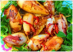Ngọt thơm mực cơm nhồi đậu phộng