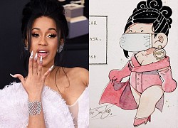 Fan Việt vẽ tranh mang thông điệp chống dịch COVID-19, ai ngờ rapper quyền lực Cardi B retweet luôn trên Twitter 16,7 triệu follower