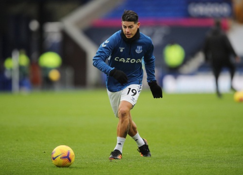 James chơi nỗ lực trong trận thua của Everton