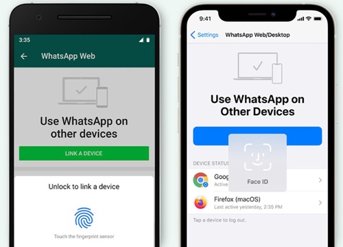 WhatsApp yêu cầu xác thực sinh trắc học để truy cập PC và web