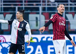 Ibrahimovic lỡ dịp so tài với Ronaldo ở trận Milan vs Juventus