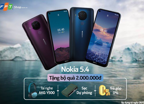 Nhận quà 2 triệu khi chọn mua Nokia 5.4 tại FPT Shop