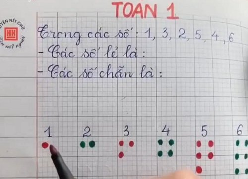 Cô giáo tiểu học gợi ý cách dạy trẻ 5, 6 tuổi phân biệt số chẵn lẻ siêu nhanh chỉ với một cây bút màu