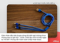 Cáp sạc 3 đầu siêu bền mà giá chỉ 1k, dùng thế nào?