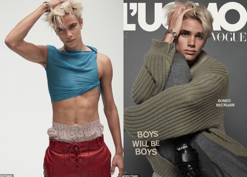 Romeo Beckham diện thời trang khó hiểu: Quần ngoài kéo tuột, để lộ quần trong