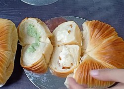 Cách làm bánh mì cuộn len nhân phô mai trà xanh thơm ngon mềm mịn