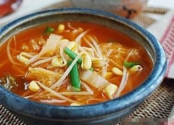 Món canh kim chi giá đỗ chuẩn vị Hàn Quốc