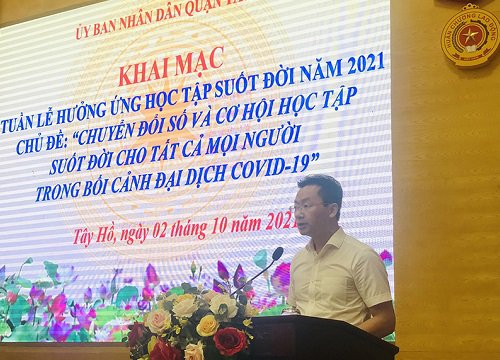 Quận Tây Hồ khai mạc Tuần lễ hưởng ứng học tập suốt đời năm 2021