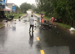 3 xe máy tông nhau, 3 người chết, 2 người bị thương