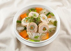 Canh gà cuộn cải thảo