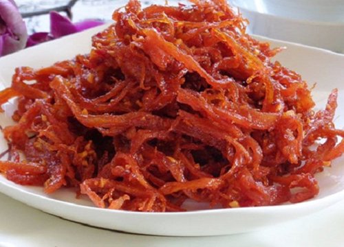 Mực khô tẩm tương ớt cay thưởng thức ngày se lạnh