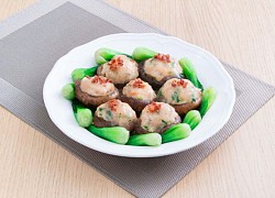 Nấm nhồi tôm với dăm bông xông khói Trung Hoa