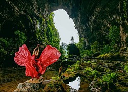 Say đắm vì hình ảnh đặc biệt của Á hậu Hoàng My tại Hang Tiên Quảng Bình