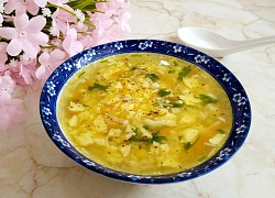 Súp đậu phụ trứng nhẹ bụng cho bữa sáng
