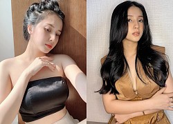 Thiên An thay đổi chóng mặt sau sinh, mới đó đã lên đồ "hiểm hóc" để lộ khe ngực gợi cảm thế này đây!