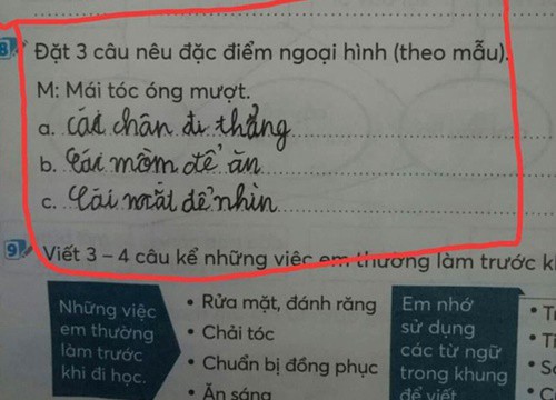 Cô giáo 'bó tay' vì cách học sinh đặt câu