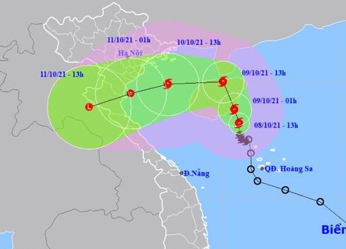 Bão số 7 liên tục đổi hướng, gây gió giật cấp 11 khi vào vịnh Bắc Bộ