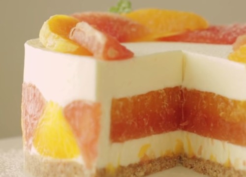 Cách làm cheesecake cam bưởi mới lạ, đơn giản, dễ làm không cần lò nướng