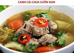 Món canh cải chua sườn non thanh mát giải nhiệt