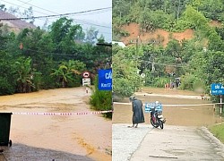 Mưa lớn làm ngập đường, sạt lở cô lập nhiều xã vùng cao Quảng Nam