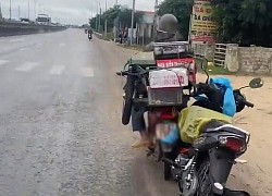 Bố buộc xe máy vượt hơn 200 km ra Hà Nội cho con đi làm