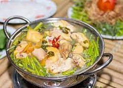 Món lẩu gà lá giang chua ngọt đậm vị Nam Bộ