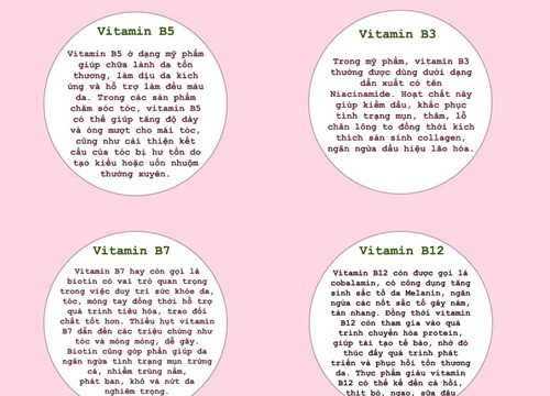 4 loại vitamin nhóm B giúp da khỏe đẹp