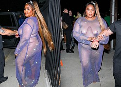 Lizzo mặc váy xuyên thấu dự sinh nhật Cardi B