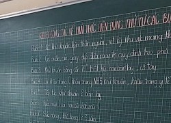 Các anh bộ đội để lại phòng học gọn gàng, sạch sẽ sau khi rời đi nhưng bí mật nằm ở lời nhắn trên bảng