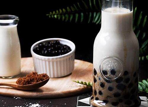 Cách pha sữa tươi matcha trân châu đường đen ngọt thơm dễ làm